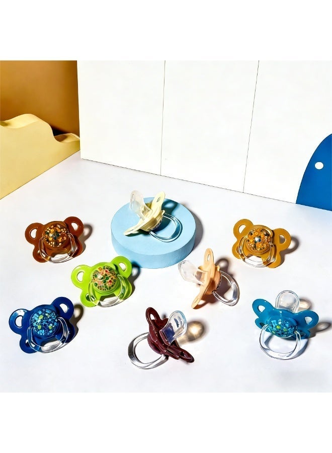 لهاية أطفال بتصميم تقويمي للحلمة يشبه الثدي - خالية من مادة BPA، مصنوعة من السيليكون الناعم والبولي بروبيلين الآمن غذائيًا - تُهدئ التسنين، وتُعزز المص الطبيعي للأطفال حديثي الولادة، متوفرة باللونين الأخضر والأبيض. - Image 3